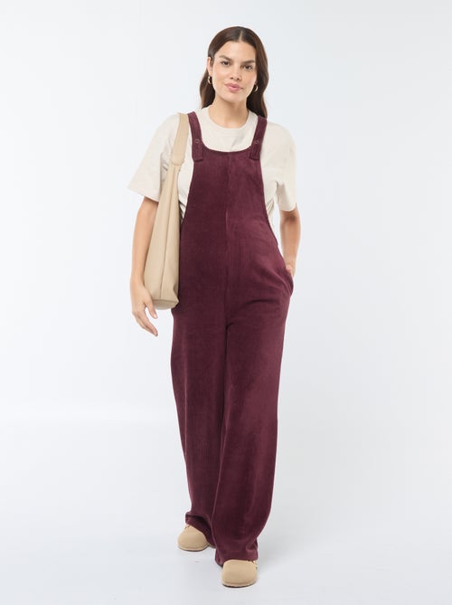 Salopette premaman en velluto - Kiabi