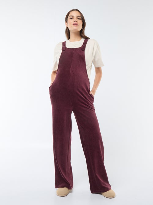 Salopette premaman en velluto - Kiabi