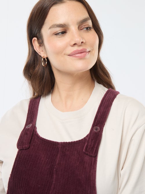 Salopette premaman en velluto - Kiabi