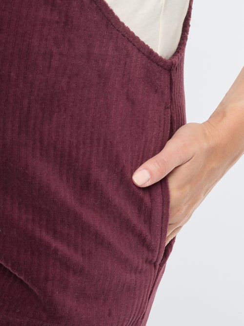 Salopette premaman en velluto - Kiabi