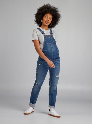 Salopette premaman in denim stretch