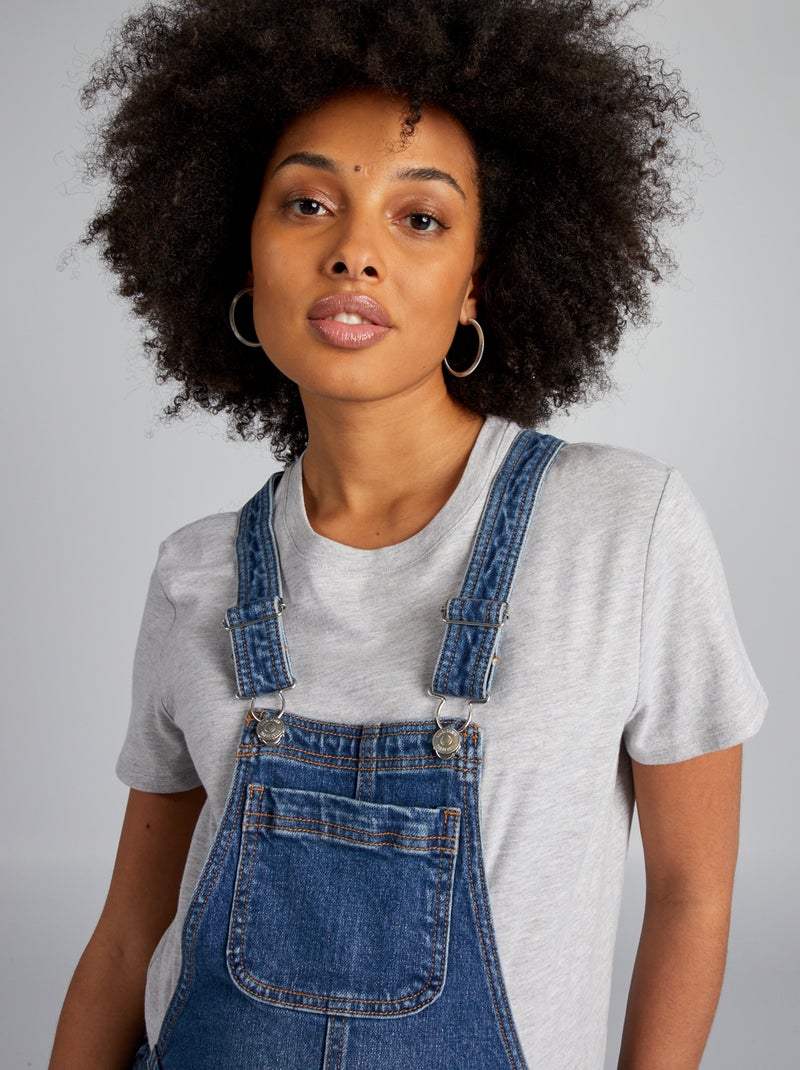 Salopette premaman in denim stretch BLU - Kiabi