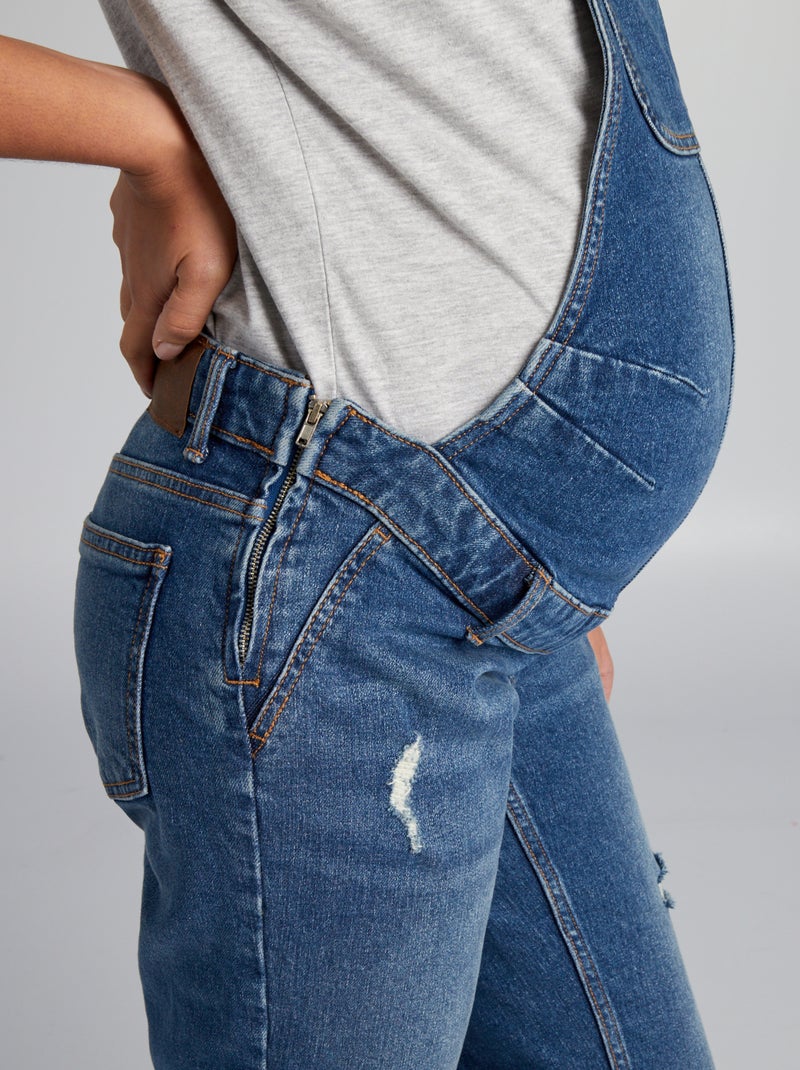 Salopette premaman in denim stretch BLU - Kiabi