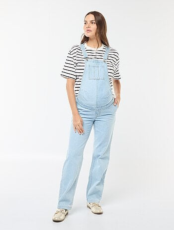 Salopette premaman in denim stretch