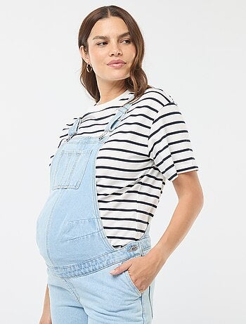 Salopette premaman in denim stretch