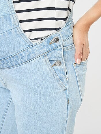 Salopette premaman in denim stretch