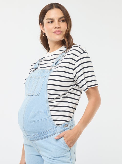 Salopette premaman in denim stretch - Kiabi