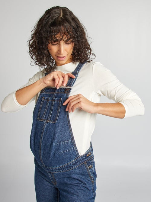Salopette premaman in denim stretch - Kiabi