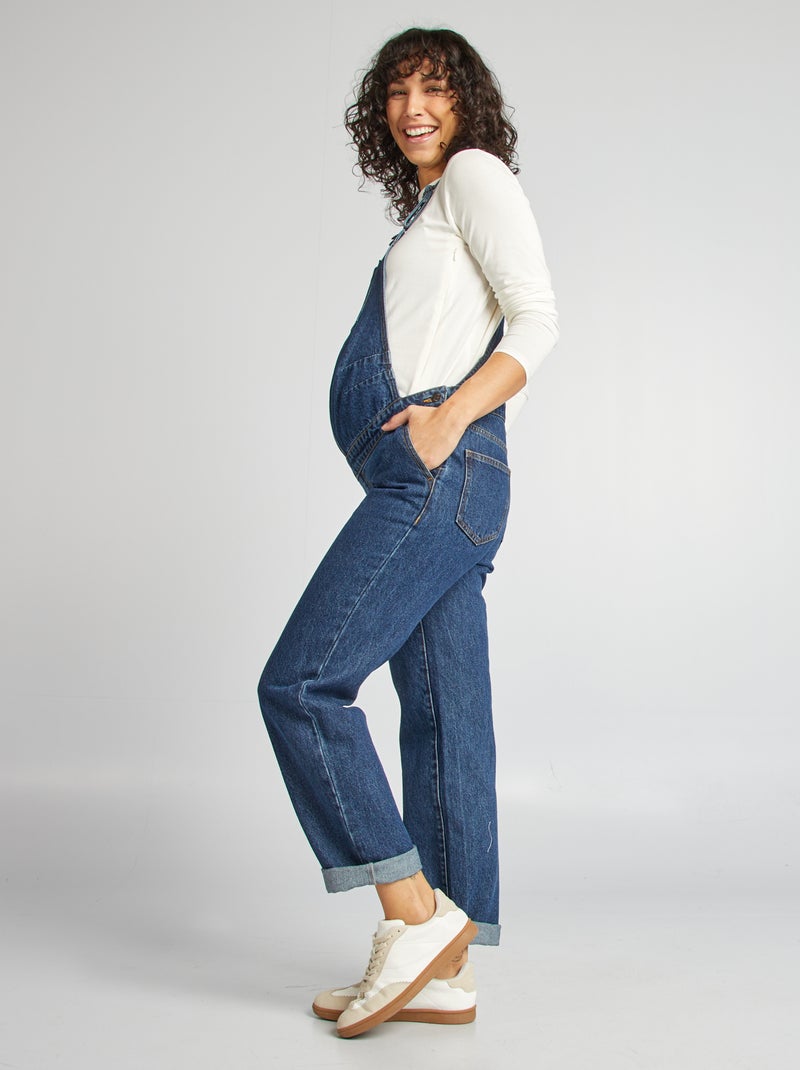 Salopette premaman in denim stretch BLU - Kiabi