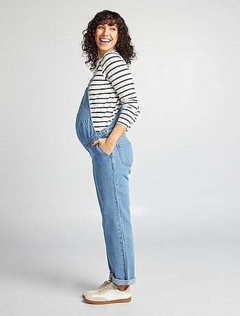 Salopette premaman in denim stretch