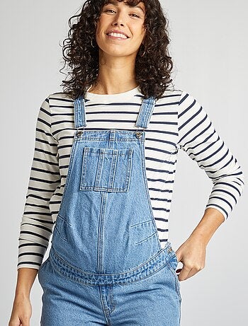 Salopette premaman in denim stretch