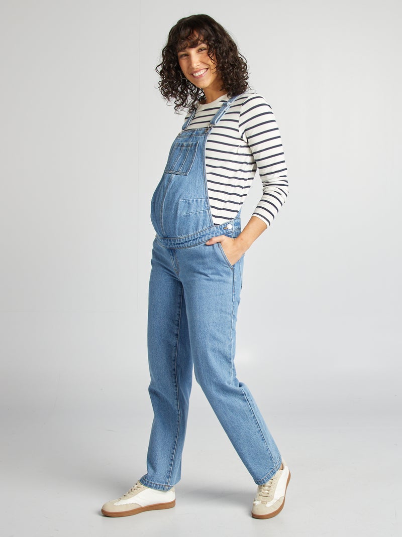 Salopette premaman in denim stretch BLU - Kiabi
