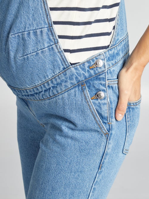 Salopette premaman in denim stretch - Kiabi