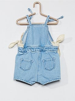 Salopette-shorts in denim - Kiabi