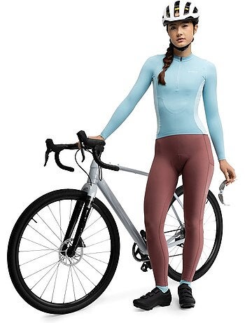 Salopette termica a gamba lunga da ciclismo gravel da donna ciclismo donna delta