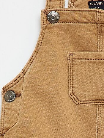 Salopette tinta unita con bretelle regolabili