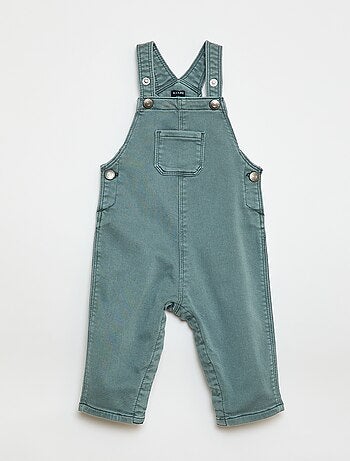 Salopette tinta unita con bretelle regolabili