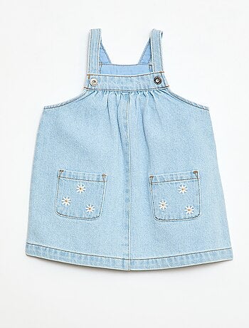 Salopette-vestito con 2 tasche applicate sul davanti