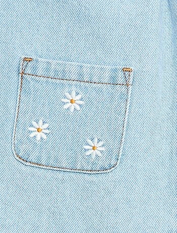 Salopette-vestito con 2 tasche applicate sul davanti