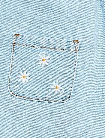 Salopette-vestito con 2 tasche applicate sul davanti