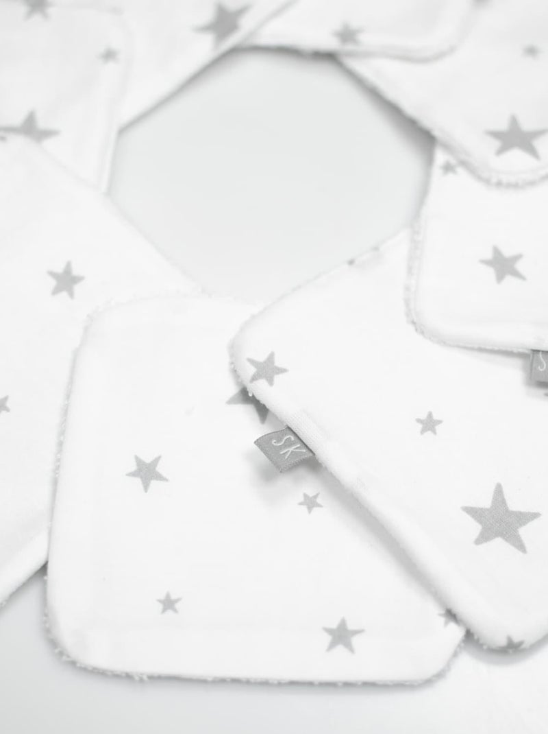 Salviette bebè lavabili in cotone 8 pezzi, stella | sevira kids | sevira kids Bianco - Kiabi