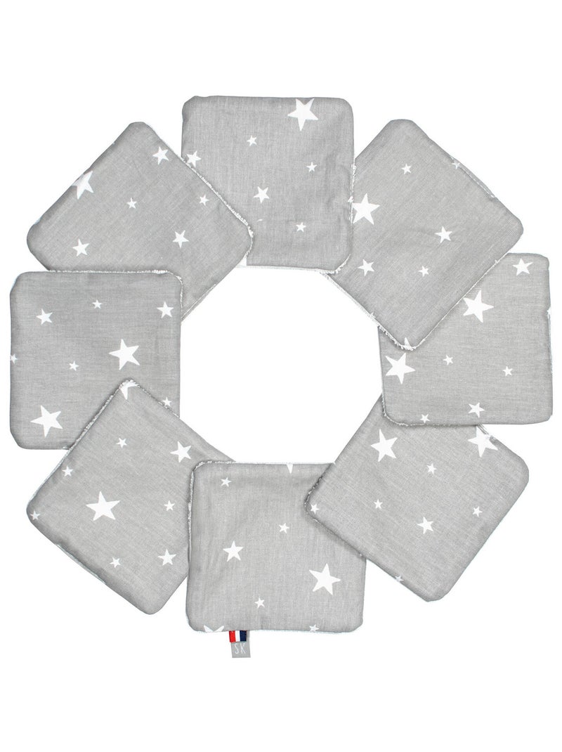 Salviette bebè lavabili in cotone 8 pezzi, stella | sevira kids | sevira kids Bianco - Kiabi