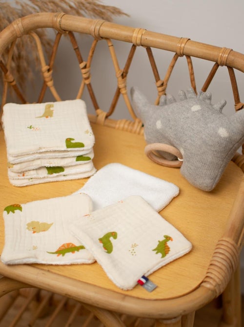 Salviette lavabili per bambini 8 pezzi, dino | sevira kids | sevira kids - Kiabi Salviette lavabili per bambini 8 pezzi, dino | sevira kids | sevira kids - Kiabi