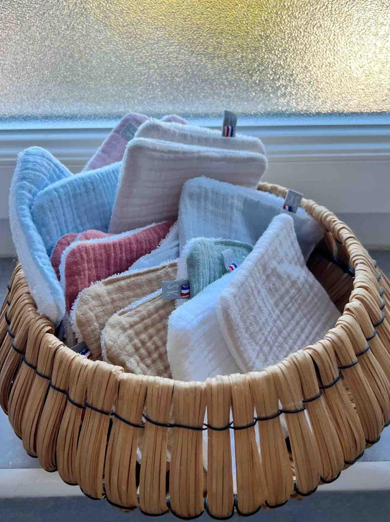 Salviette per bambini in garza di cotone lavabile 8 pezzi, jeanne | sevira kids | sevira kids Multicolore - Kiabi