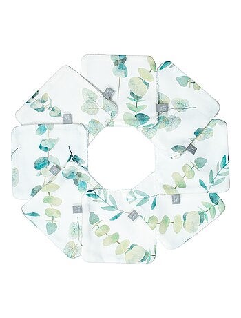 Salviettine lavabili in 100% cotone 8 pezzi, eucalyptus - SEVIRA KIDS