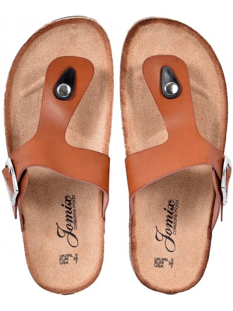 Sandale Mule Donna PREMIUM Cammello - Kiabi