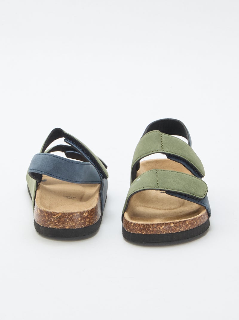 Sandali a doppia fascetta con strappo Blu - Kiabi