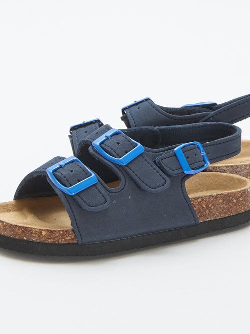 Sandali a doppia fascia con fibbie a contrasto - Kiabi
