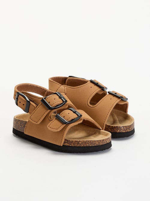 Sandali a doppia fascia con fibbie a contrasto - Kiabi Sandali a doppia fascia con fibbie a contrasto - Kiabi