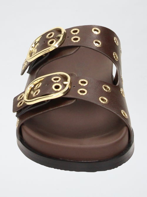 Sandali a doppia fascia con occhielli - Kiabi