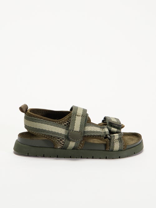 Sandali a doppia fascia con strappo - Kiabi