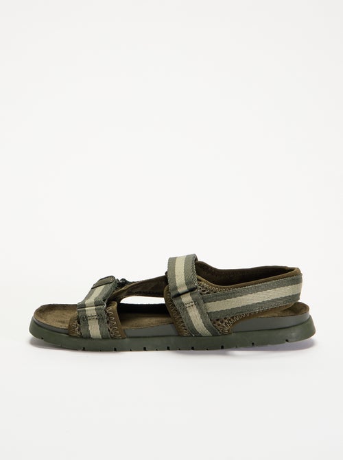 Sandali a doppia fascia con strappo - Kiabi