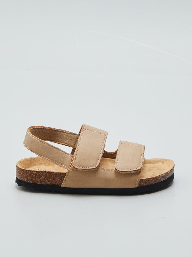 Sandali a doppio strappo BEIGE - Kiabi