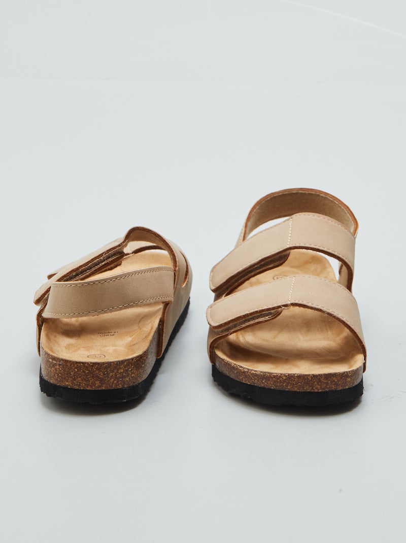 Sandali a doppio strappo BEIGE - Kiabi