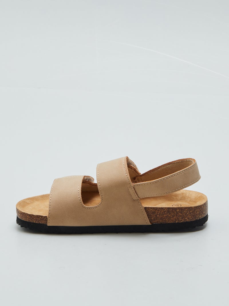 Sandali a doppio strappo BEIGE - Kiabi