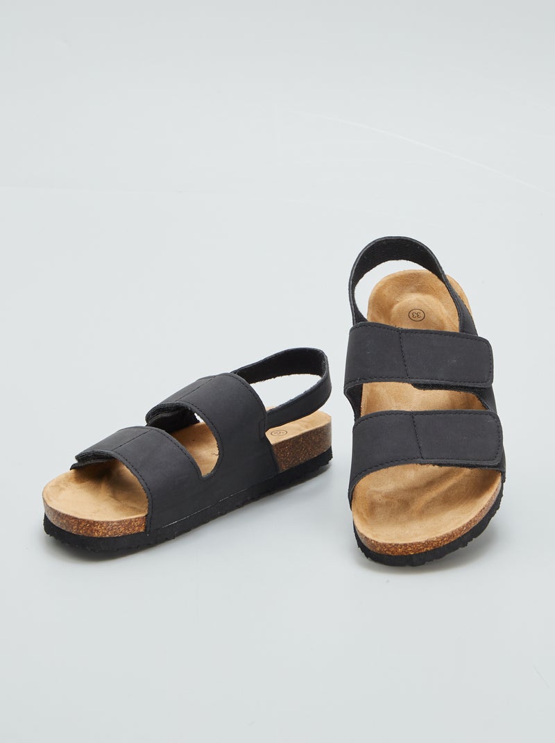 Sandali a doppio strappo NERO - Kiabi