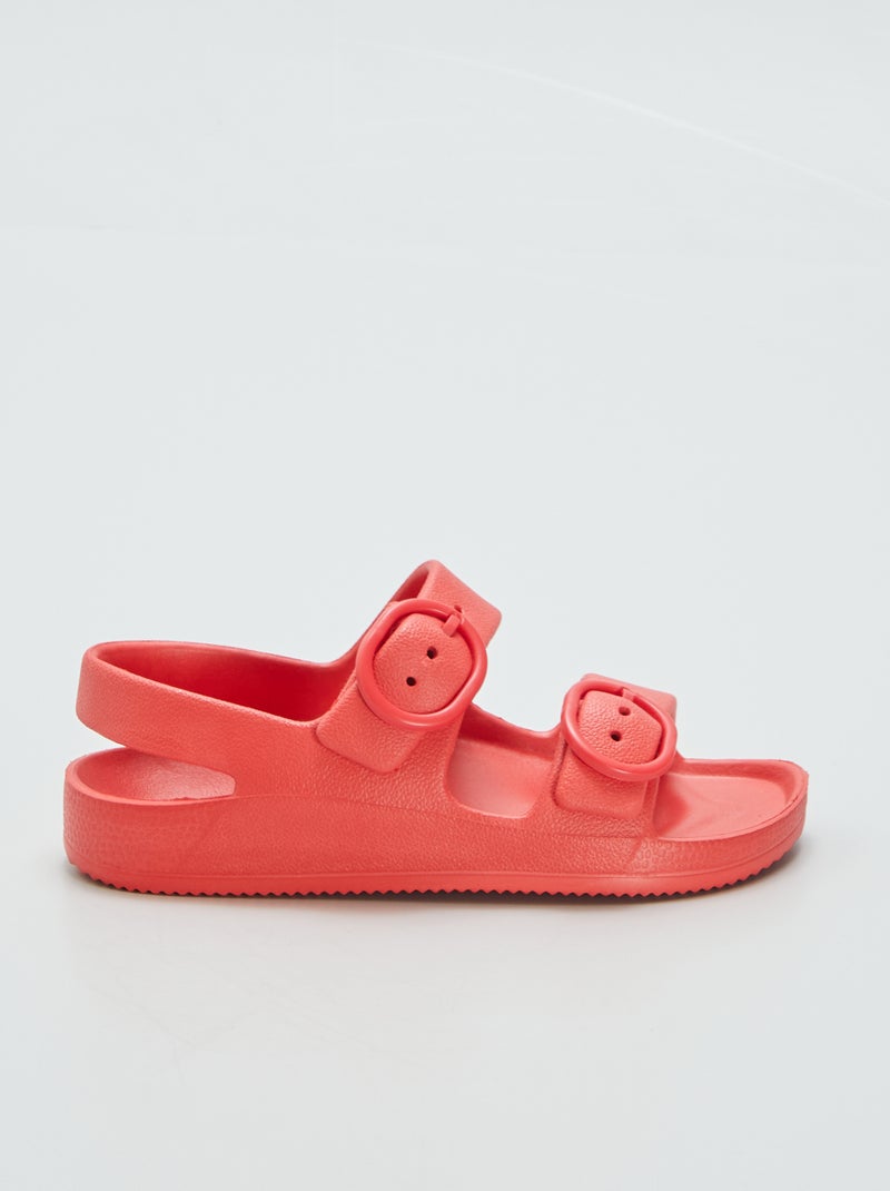 Sandali bassi con cinturini ROSSO - Kiabi