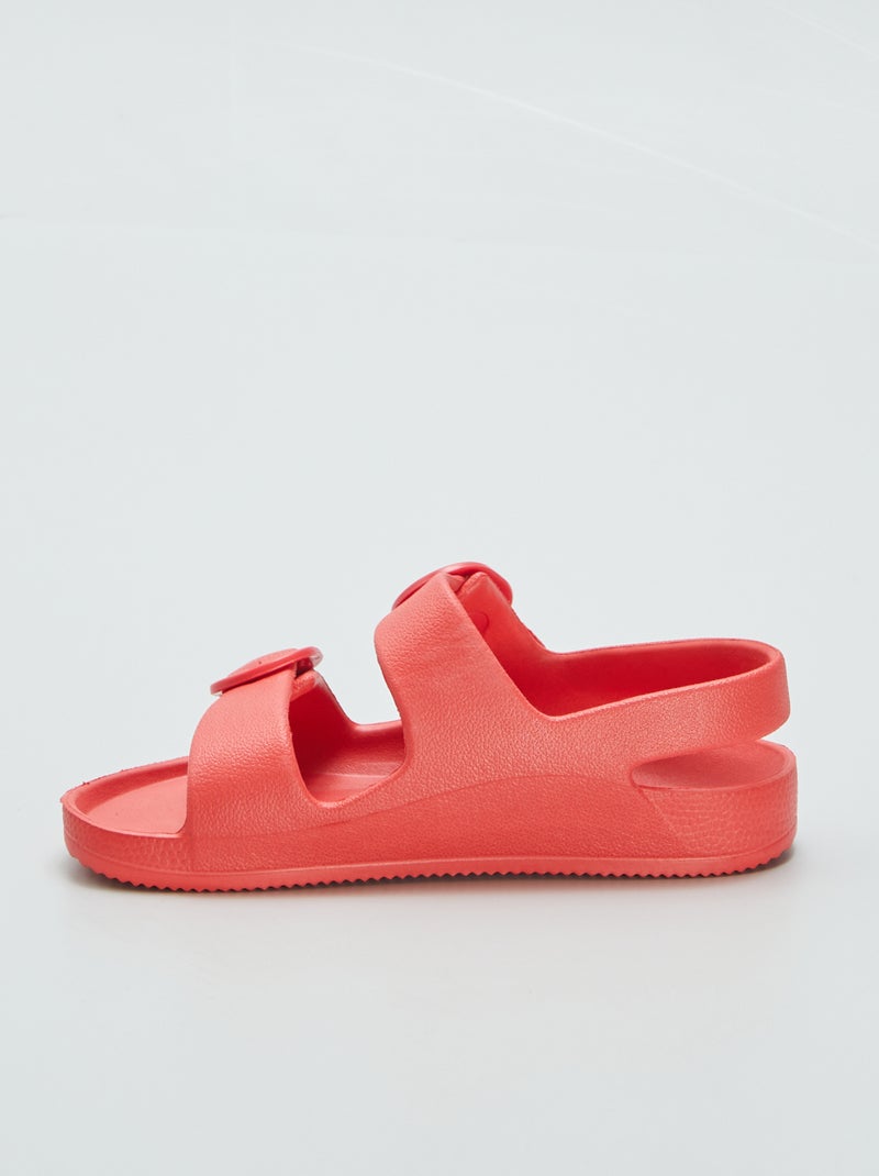 Sandali bassi con cinturini ROSSO - Kiabi