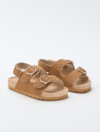 Sandali bassi con cinturino di supporto alla caviglia regolabile con velcro