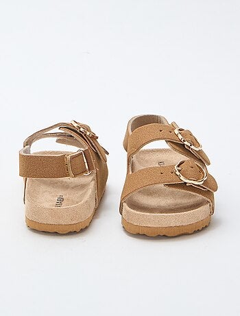 Sandali bassi con cinturino di supporto alla caviglia regolabile con velcro