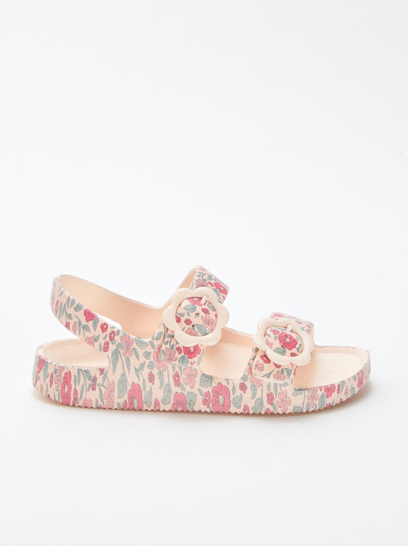 Sandali bassi con dettagli fiori VIOLA - Kiabi