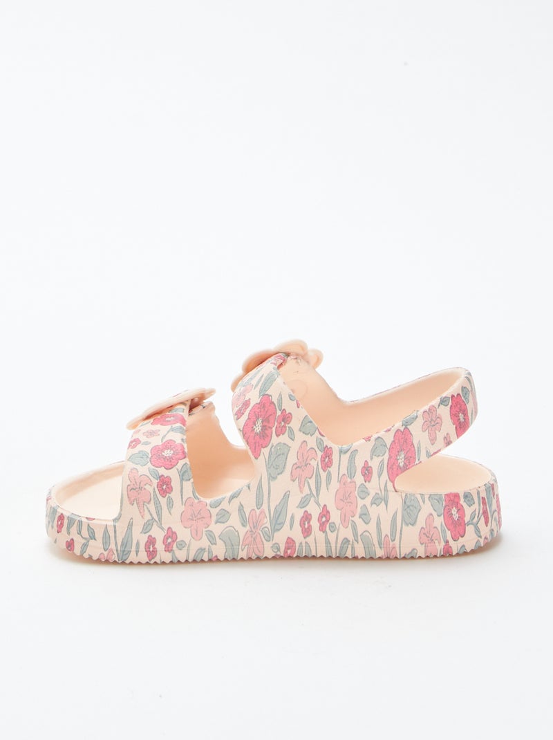 Sandali bassi con dettagli fiori VIOLA - Kiabi