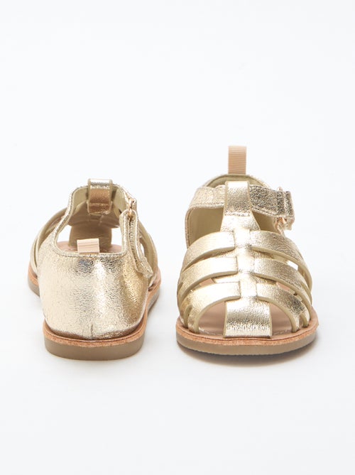 Sandali bassi con listini chiusi e brillanti - Kiabi