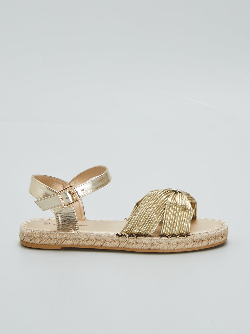 Sandali bassi dorati BEIGE - Kiabi