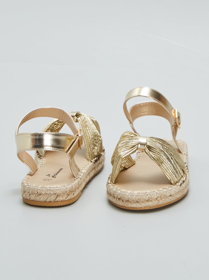 Sandali bassi dorati BEIGE - Kiabi