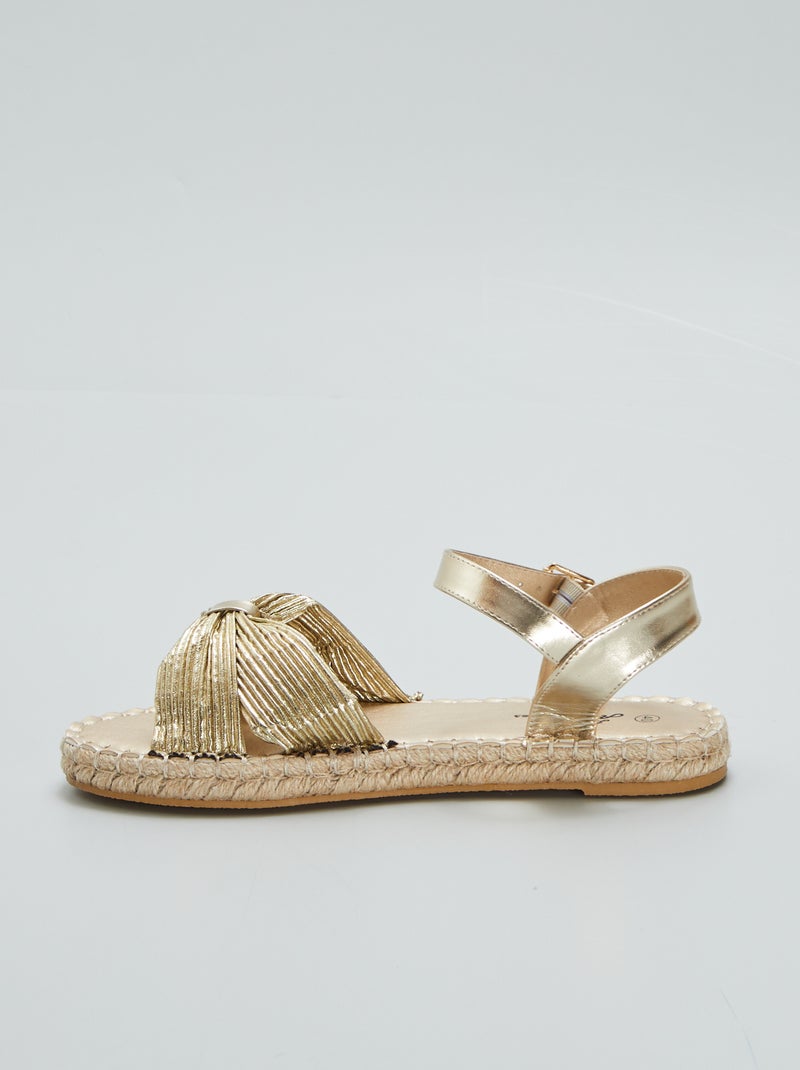 Sandali bassi dorati BEIGE - Kiabi
